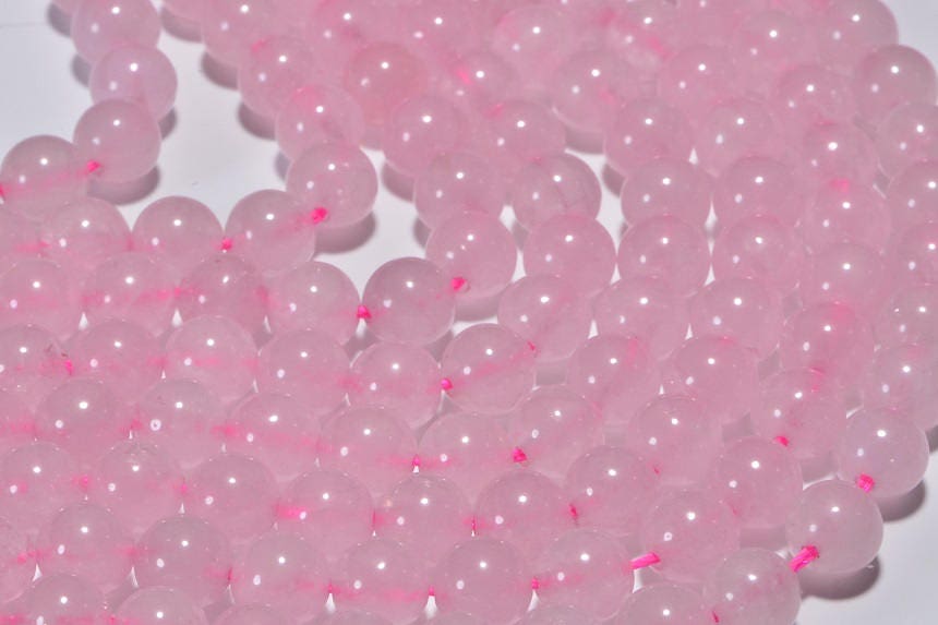 8mm Rose Quartz Beads: Natural Pink Gemstone Jewelry Making Supplies