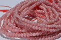 Rhodochrosite Natural Round Smooth Gemstone Beads 3mm Full strand