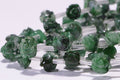 Carved Rose Beads: 10mm African Jade Gemstone, Jewelry Making - 6pcs