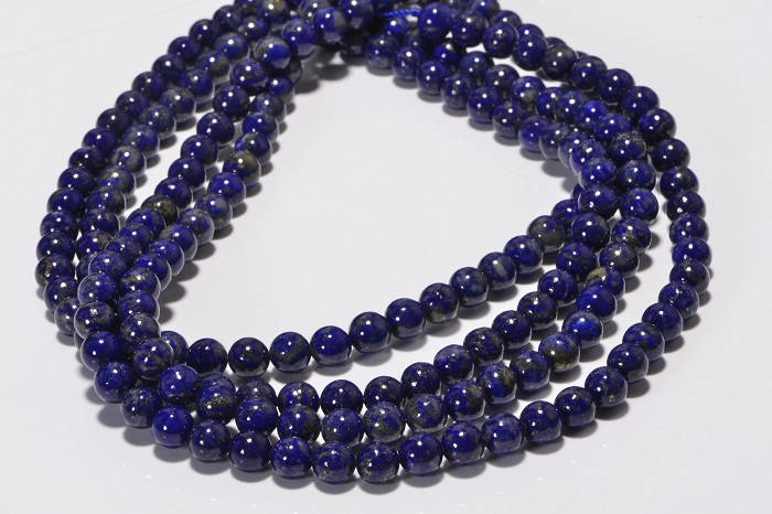 Lapis Lazuli  6.3mm 16" inch Strand Natural Gemstone Beads Bead Supplies Jewelry Making Supplies