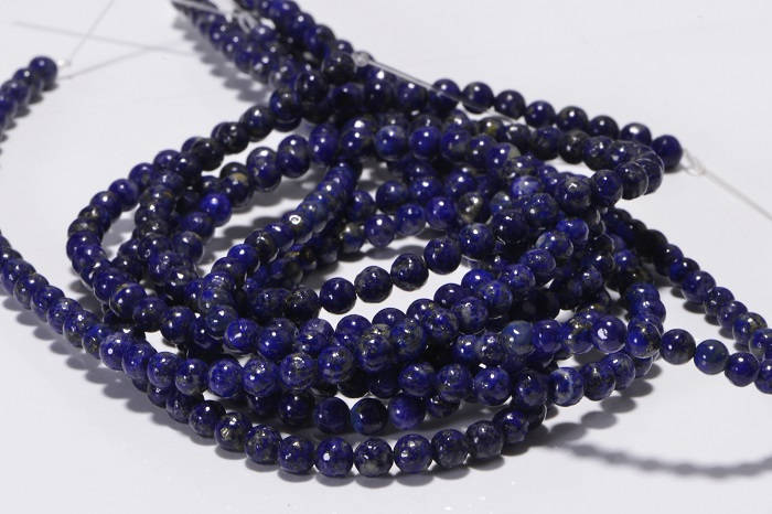 Lapis Lazuli Beads: 4mm Royal Blue Gemstone Jewelry Supplies