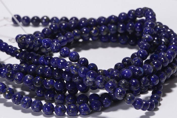 Lapis Lazuli Beads: 4mm Royal Blue Gemstone Jewelry Supplies