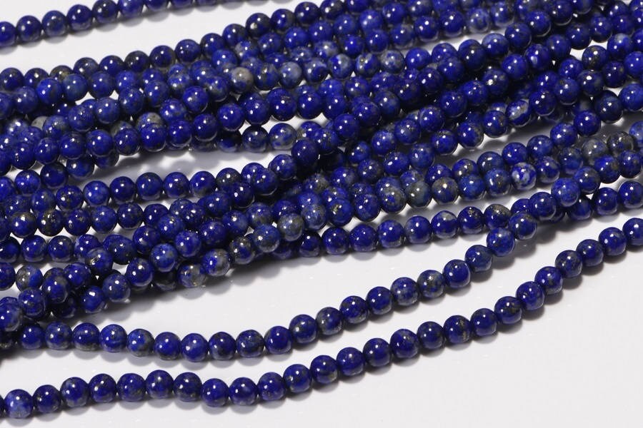 Royal Blue Lapis Lazuli Beads: 3.3mm Gemstone Jewelry Supplies