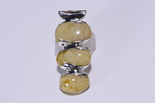 Butterscotch Amber Sterling Silver Pendant: Statement Jewelry