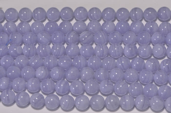 Blue Lace Agate Beads: 8mm Gemstone Jewelry Making Supplies