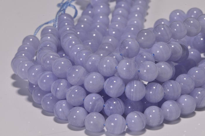 Blue Lace Agate Beads: 8mm Gemstone Jewelry Making Supplies