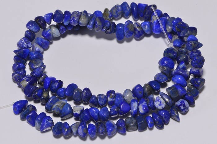 Lapis Lazuli Nugget Strand: Royal Blue Gemstone Beads