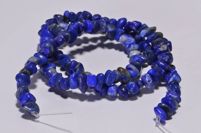 Lapis Lazuli Nugget Strand: Royal Blue Gemstone Beads