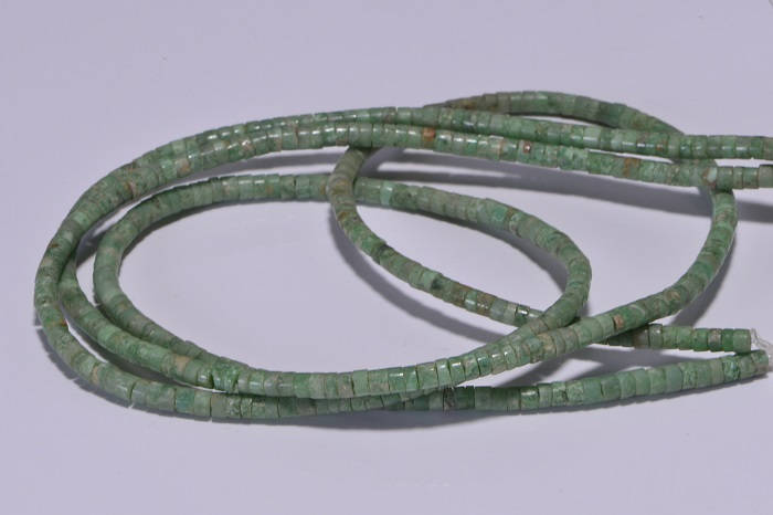 Natural Turquoise Heishi Beads: 2.8mm, 16" Strand, Gemstone Jewelry Supplies