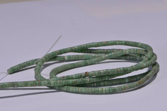 Natural Turquoise Heishi Beads: 2.8mm, 16" Strand, Gemstone Jewelry Supplies