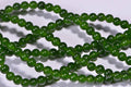 Natural Jade Beads: 4.4mm Medium Green Gemstone Half Strand