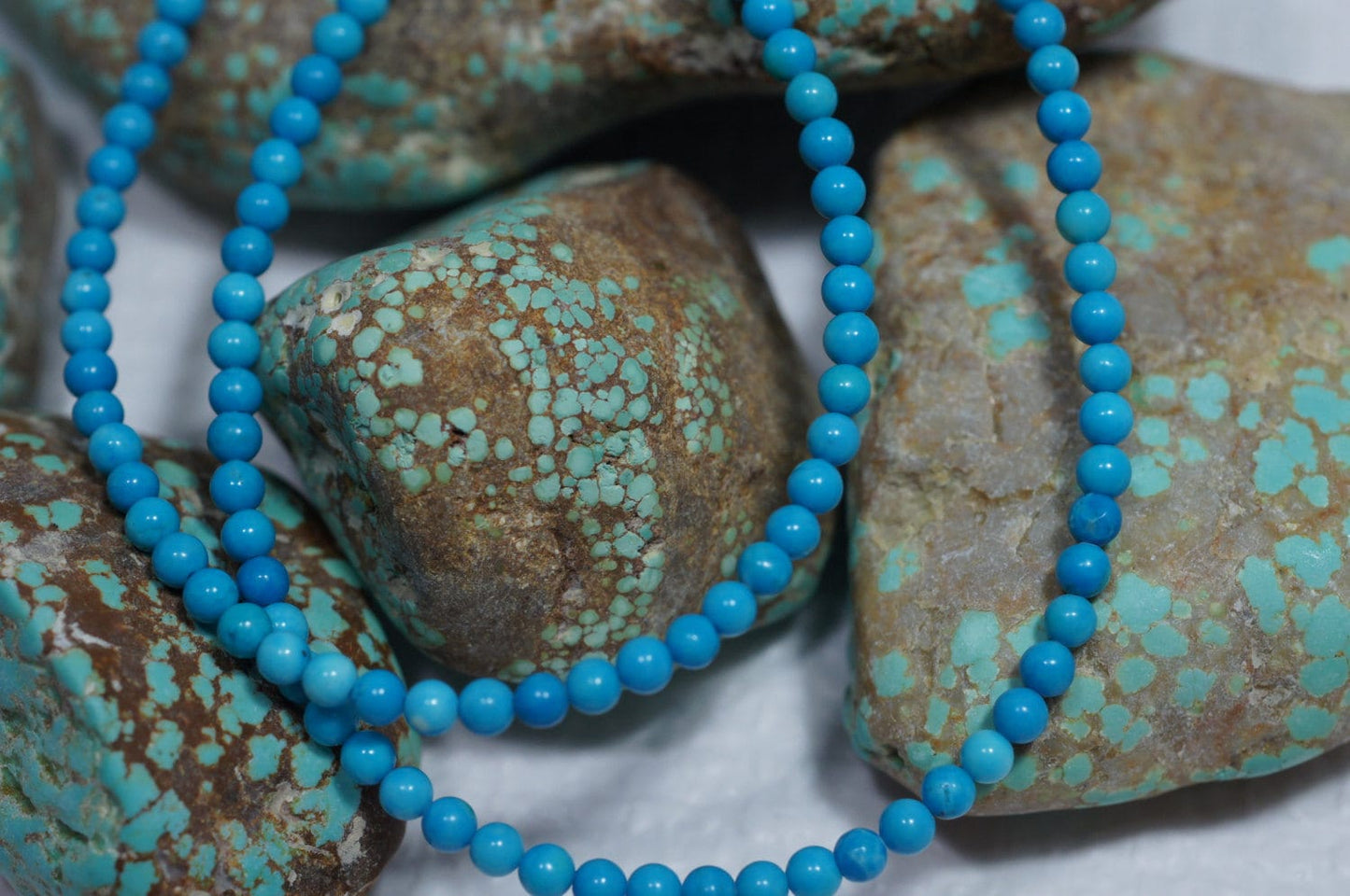 Sleeping Beauty Turquoise Beads 3mm Round Beads Natural Gemstone Beads full strand