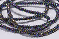 Rainbow Hematite Beads: Faceted Rondelle Gemstone Strand (16 inch)