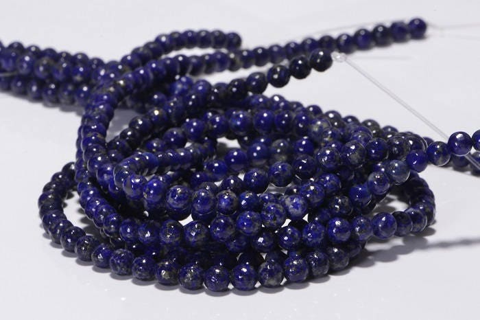 Lapis Lazuli Beads: 4mm Royal Blue Gemstone Jewelry Supplies