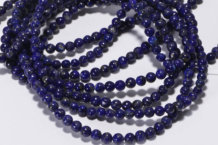 Lapis Lazuli Beads: 4mm Royal Blue Gemstone Jewelry Supplies