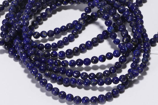 Lapis Lazuli Beads: 4mm Royal Blue Gemstone Jewelry Supplies
