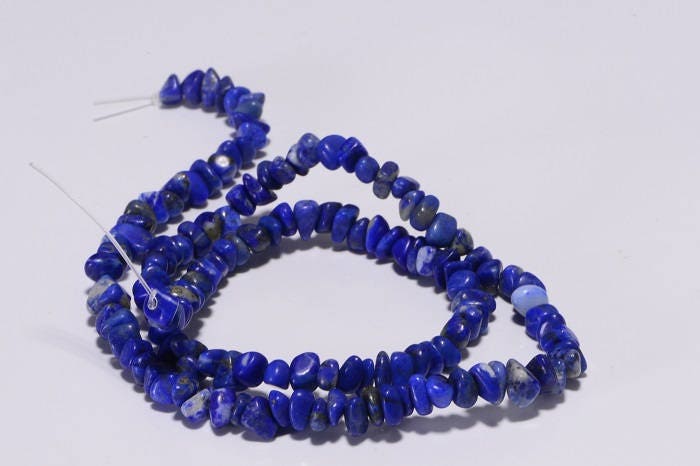 5mm Royal Blue Lapis Lazuli Nugget Beads: Jewelry Making Supplies