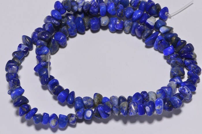 Lapis Lazuli Nugget Strand: Royal Blue Gemstone Beads