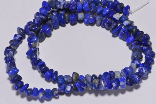 Lapis Lazuli Nugget Strand: Royal Blue Gemstone Beads