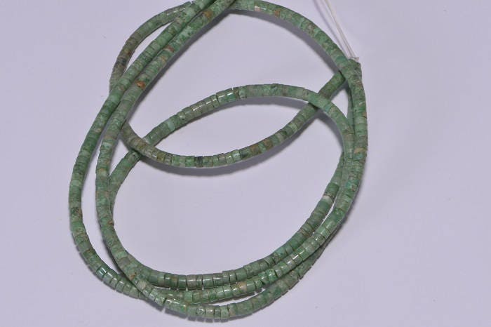 Natural Turquoise Heishi Beads: 2.8mm, 16" Strand, Gemstone Jewelry Supplies