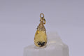 Wire Wrapped Citrine Teardrop Pendant: 14K Gold Filled Dangle