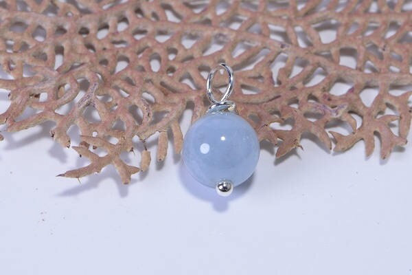 Aquamarine Beads 8 mm Wire Wrapped Head Pin Silver wire