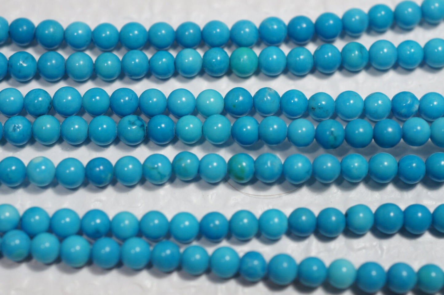 Sleeping Beauty Turquoise Beads 3mm Round Beads Natural Gemstone Beads full strand
