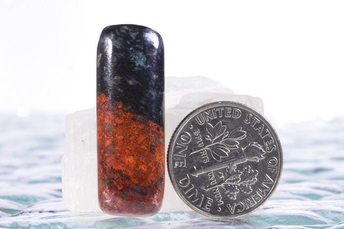 Sonora Sunrise Cabochon: Cuprite Gemstone Rough (29x10.3x5.8mm)