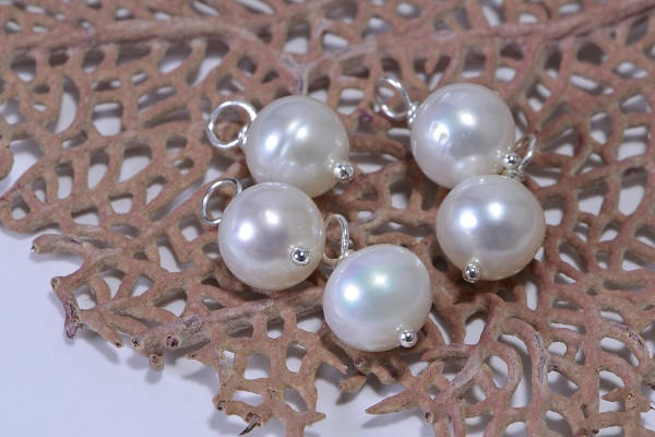 Freshwater pearl 6 mm Wire Wrapped Head Pin Sterling  Silver wire Dangle beads