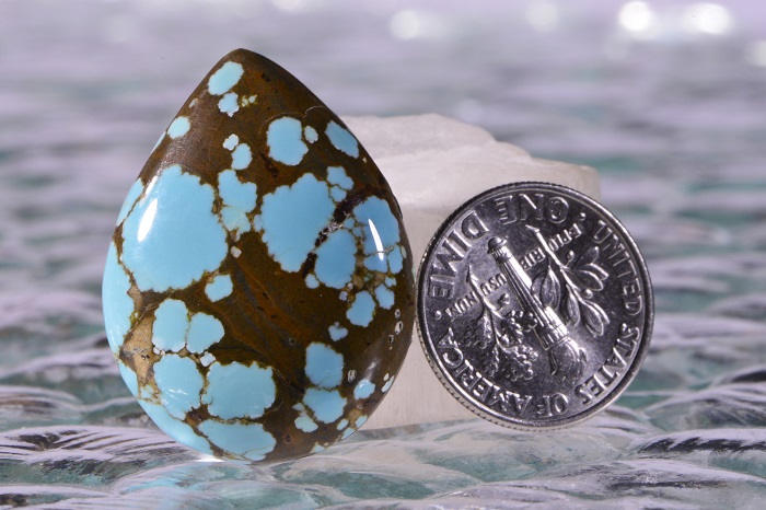 No 8 Mine Turquoise 29x22x7.5mm Cabochon Gemstone Cabochons Turquoise Jewelry Supplies