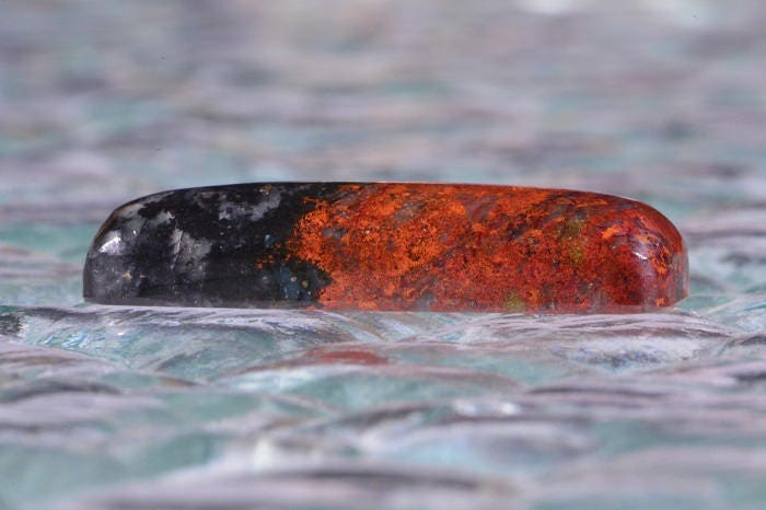 Sonora Sunrise Cabochon: Cuprite Gemstone Rough (29x10.3x5.8mm)