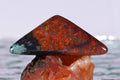 Sonora Sunrise Cabochon: Cuprite Chrysocolla Gemstone (41x17x6.4mm)