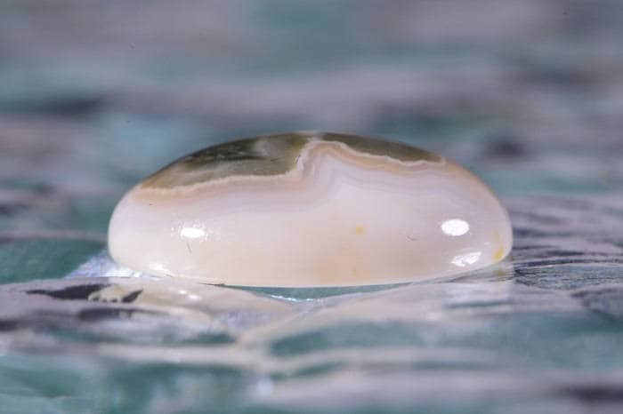 Ocean Jasper Cabochon: Green, White, and Tan Gemstone (16x12x4.9mm)