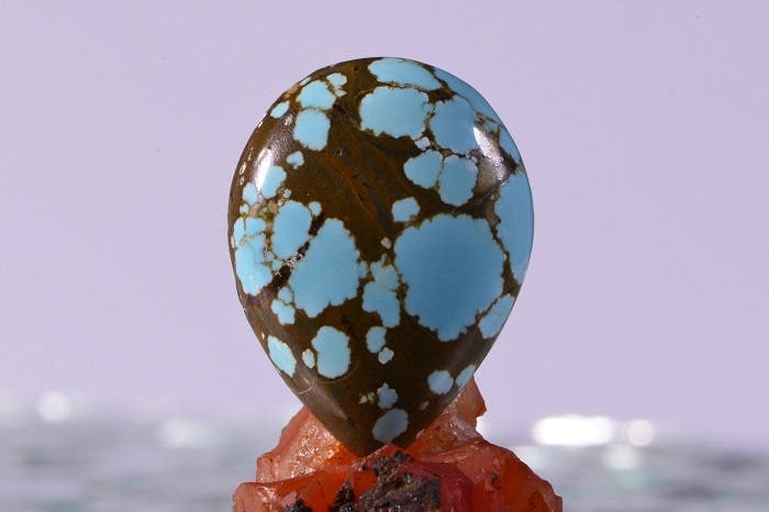 No 8 Mine Turquoise 29x22x7.5mm Cabochon Gemstone Cabochons Turquoise Jewelry Supplies