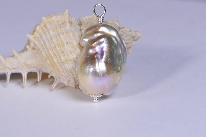 Baroque Pearl Sterling Silver Necklace, Handmade Freshwater Jewelry