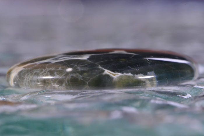 Ocean Jasper Cabochon: Teardrop Gemstone, 40x30x5.2mm