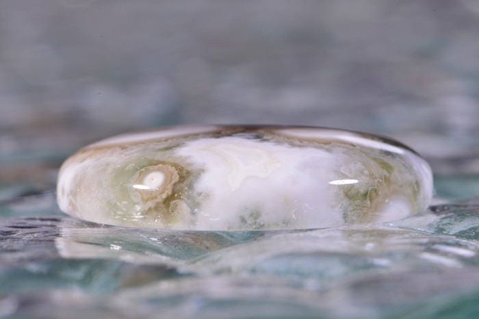 Ocean Jasper Cabochon: Round Gemstone, 25x5.3mm
