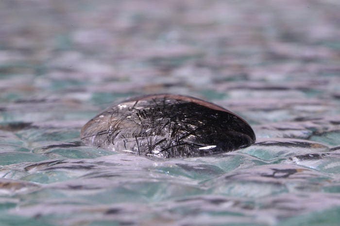 Natural Rutilated Quartz Cabochon: Black Needle Inclusions, Gem Grade AAA