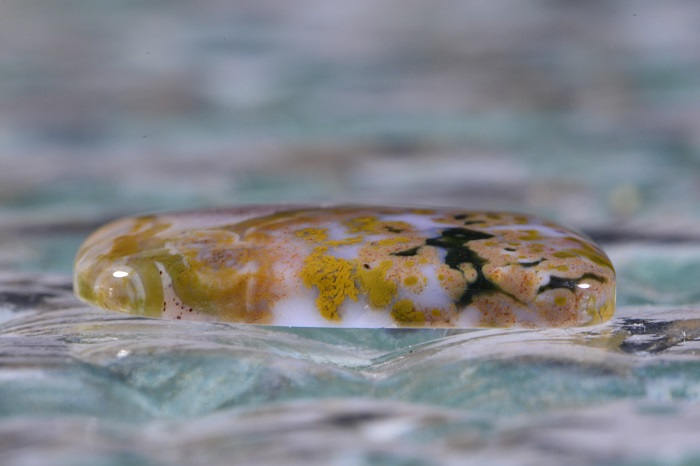 Ocean Jasper Cabochon: Madagascar Gemstone (22x17x3.7mm)