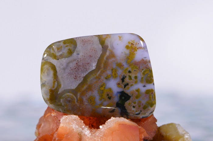 Ocean Jasper Cabochon: Madagascar Gemstone (22x17x3.7mm)