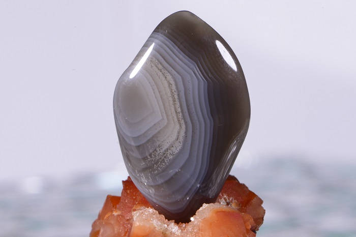 Banded Botswana Agate Cabochon: Natural Gemstone (30x19x4.8mm)