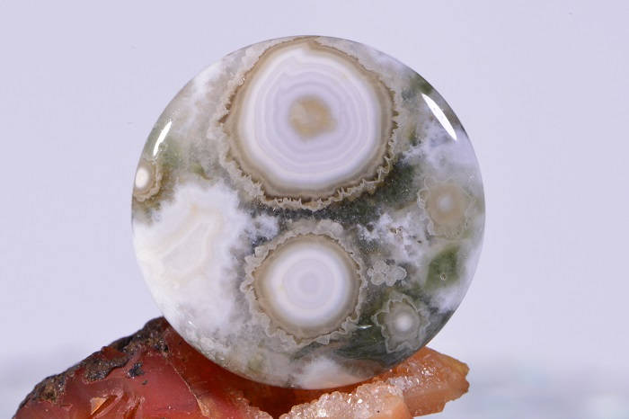 Ocean Jasper Cabochon: Round Gemstone, 25x5.3mm