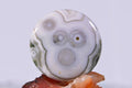 Ocean Jasper Cabochon: Ringed Orb Gemstone (25x5.2mm)