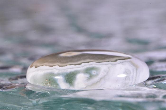 AAA Ocean Jasper Cabochon: Round Gemstone, 27.2ct (25x5.6mm)