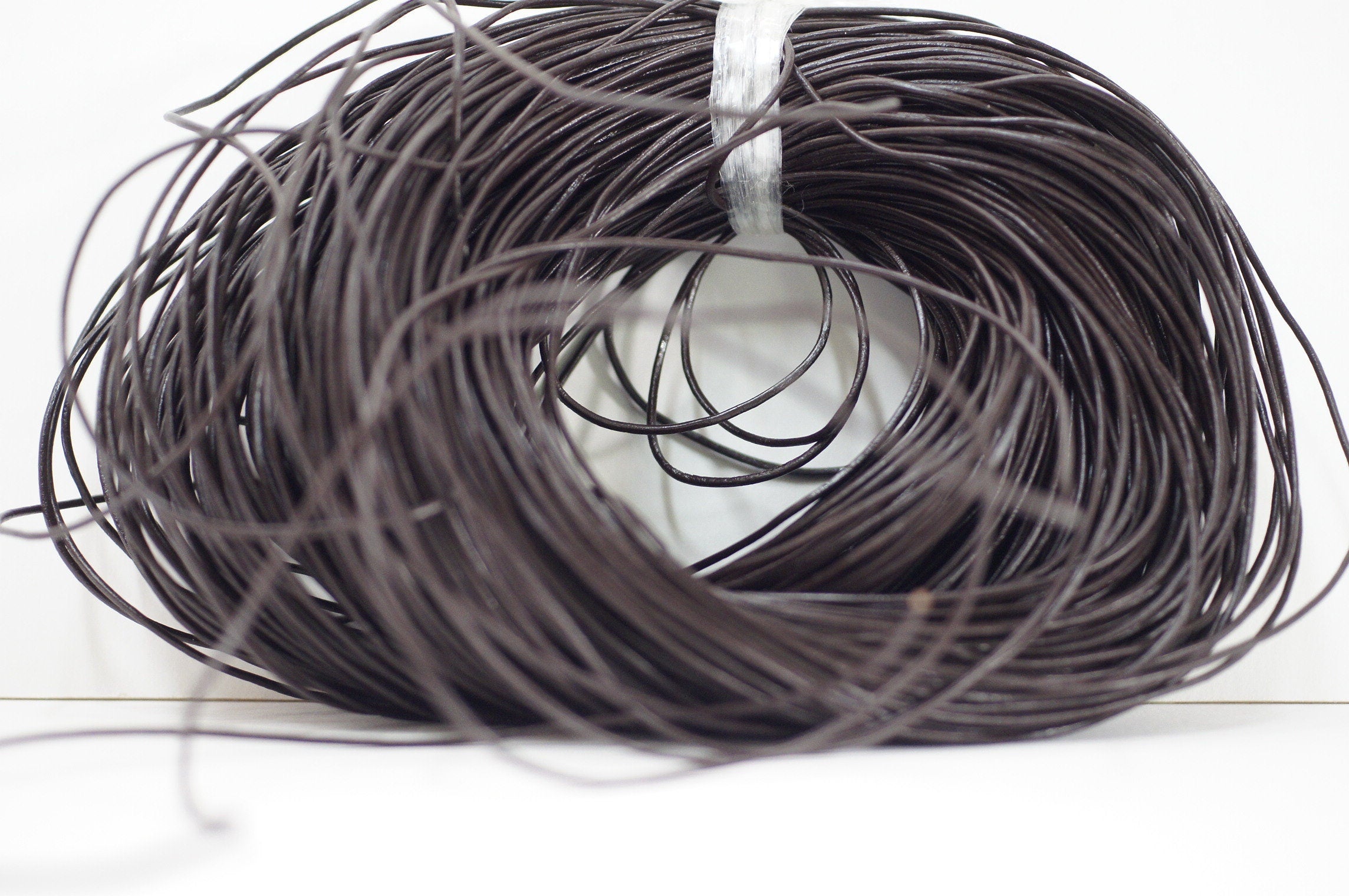 Dark Brown Genuine Leather Cord 2mm: Jewelry Making Supply
