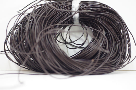 Dark Brown Genuine Leather Cord 1.5mm: Jewelry Making Supply