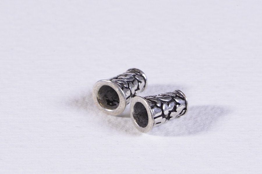Sterling Silver Plated Bead Caps: Cone Jewelry Findings, 5-6mm (2 Caps)