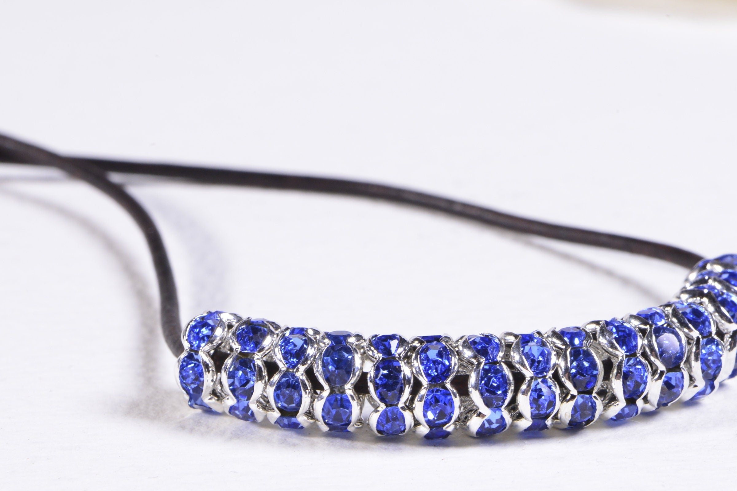 rhinestone spacer Crystal Light Sapphire wavy spacer beads 8 mm jewelry supply
