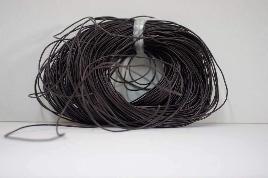 Dark Brown Genuine Leather Cord 2mm: Jewelry Making Supply