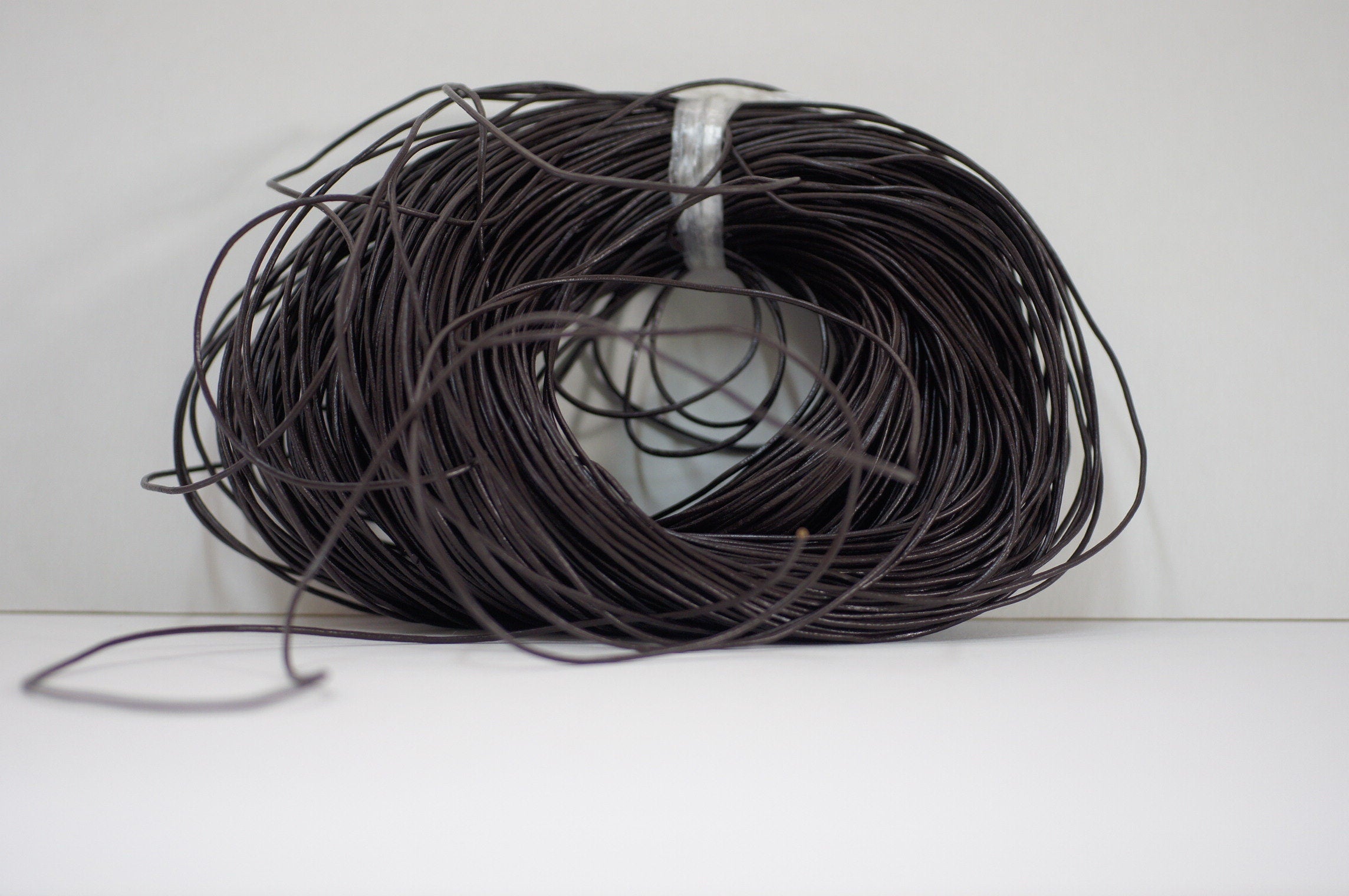 Dark Brown Genuine Leather Cord 1.5mm: Jewelry Making Supply